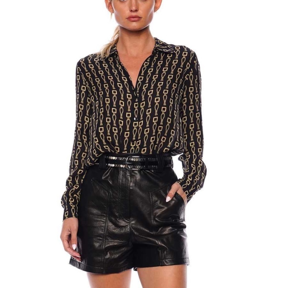 L'Agence 100% Silk Nina Keyring Blouse - Picture 13 of 14